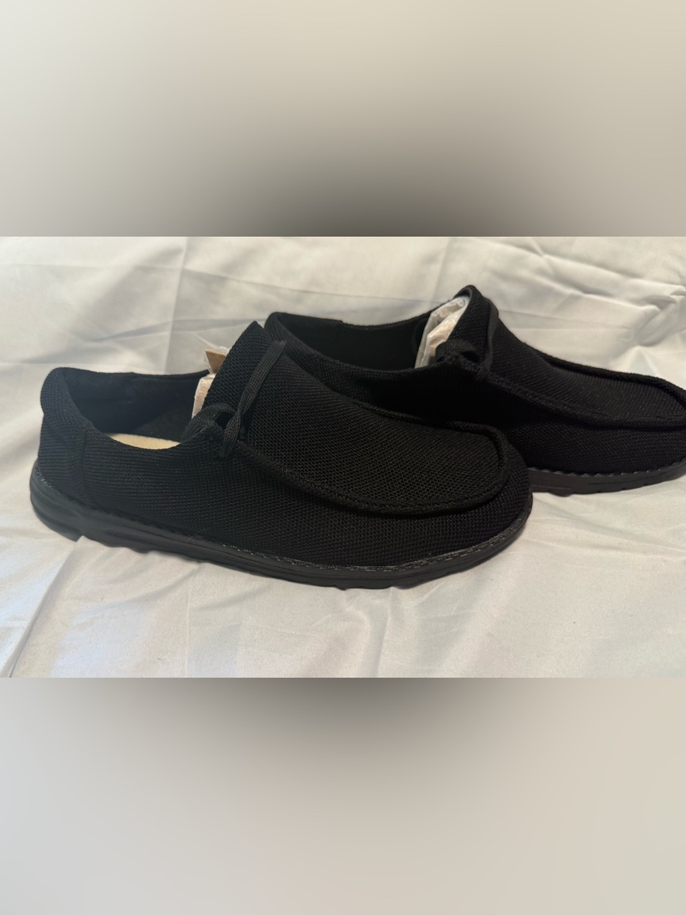Men's Comfort Slip-On - Lightweight Black Sneakers -Size 8